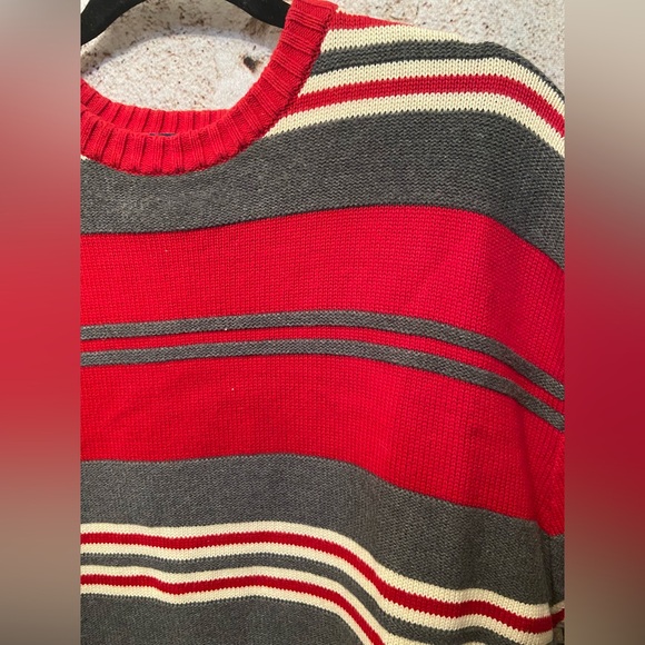 MENS Chaps Stripped Cotton Sweater - Picture 4 of 6